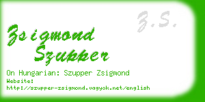 zsigmond szupper business card